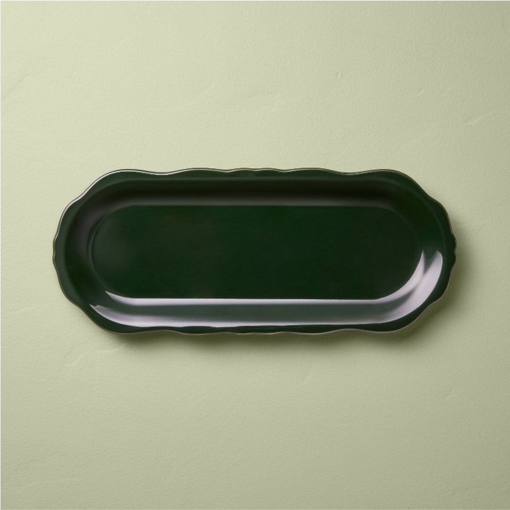 Stoneware Reactive Glaze Oval Serving Tray
Dark Green - Hearth & Hand Magnolia